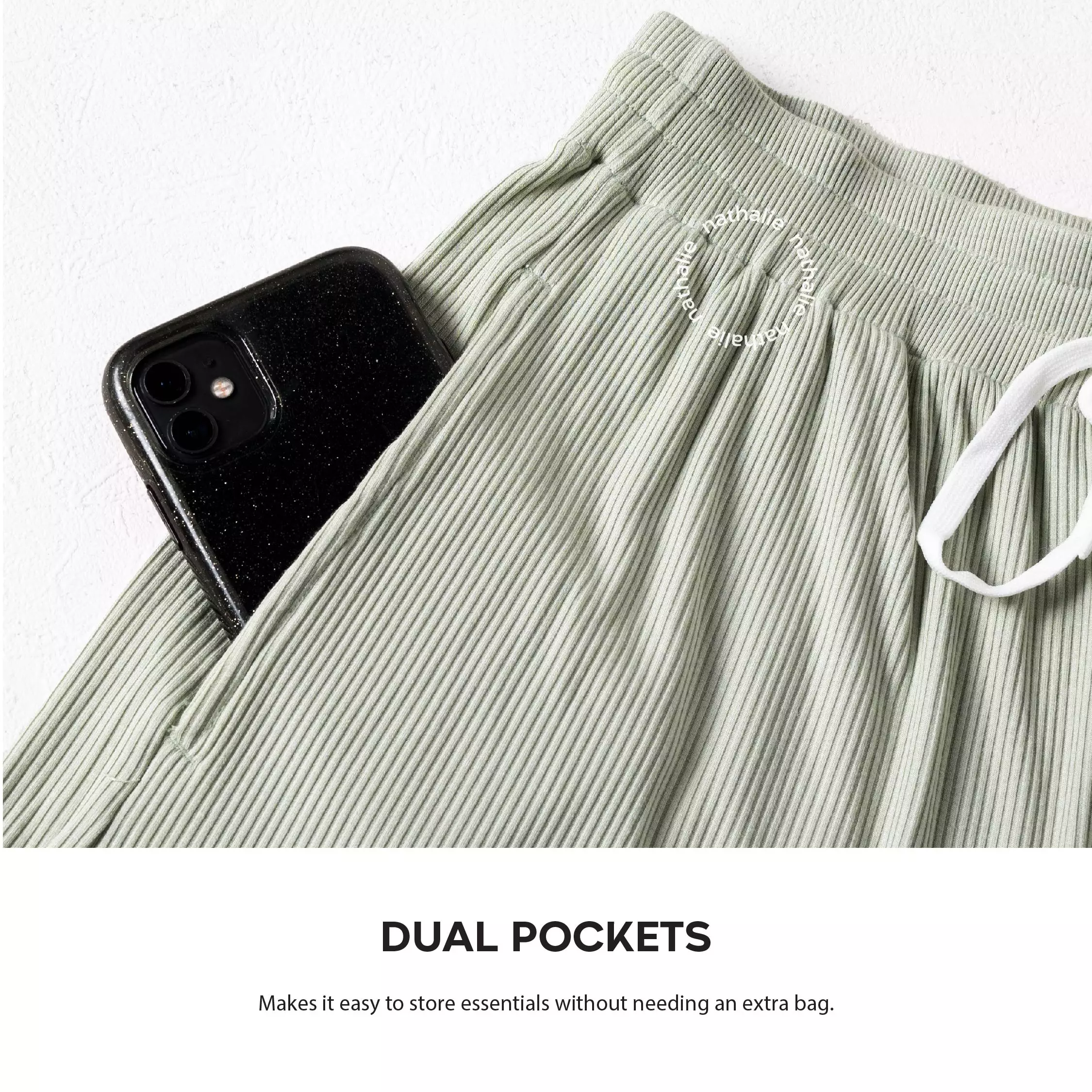 Nathalie Rib Short Pants 1 psc NTC 3553 - Onyx