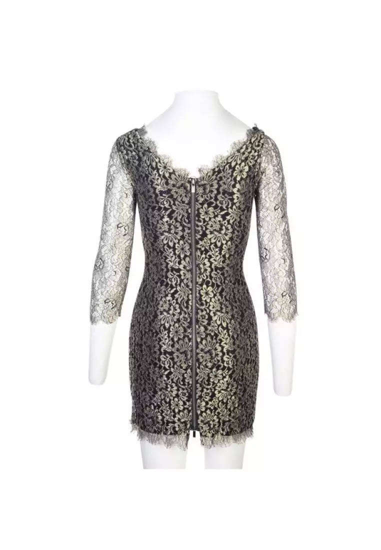 Dvf black lace dress new arrivals