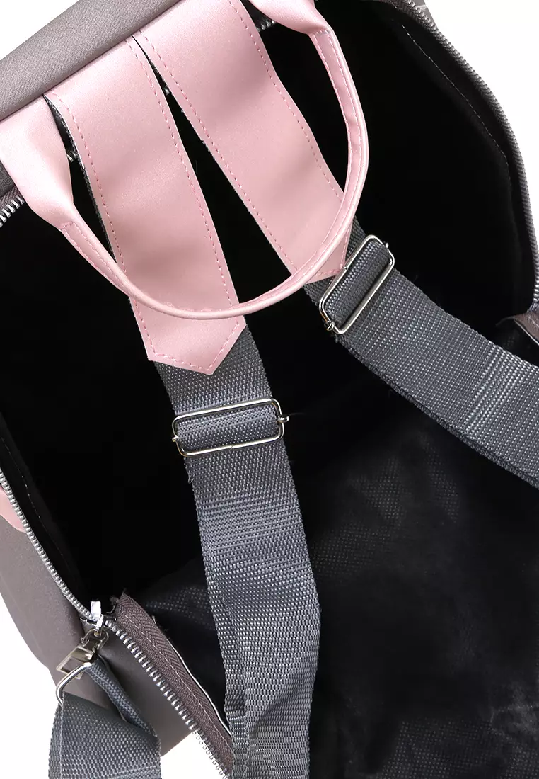 Kaila Tas Ransel Wanita Design Simple Backpack Premium Quality - Grey