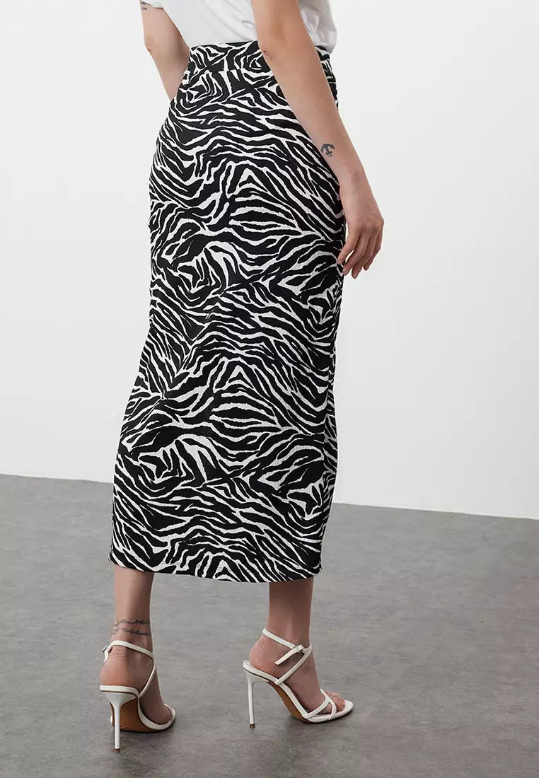 Printed Midi Skirt