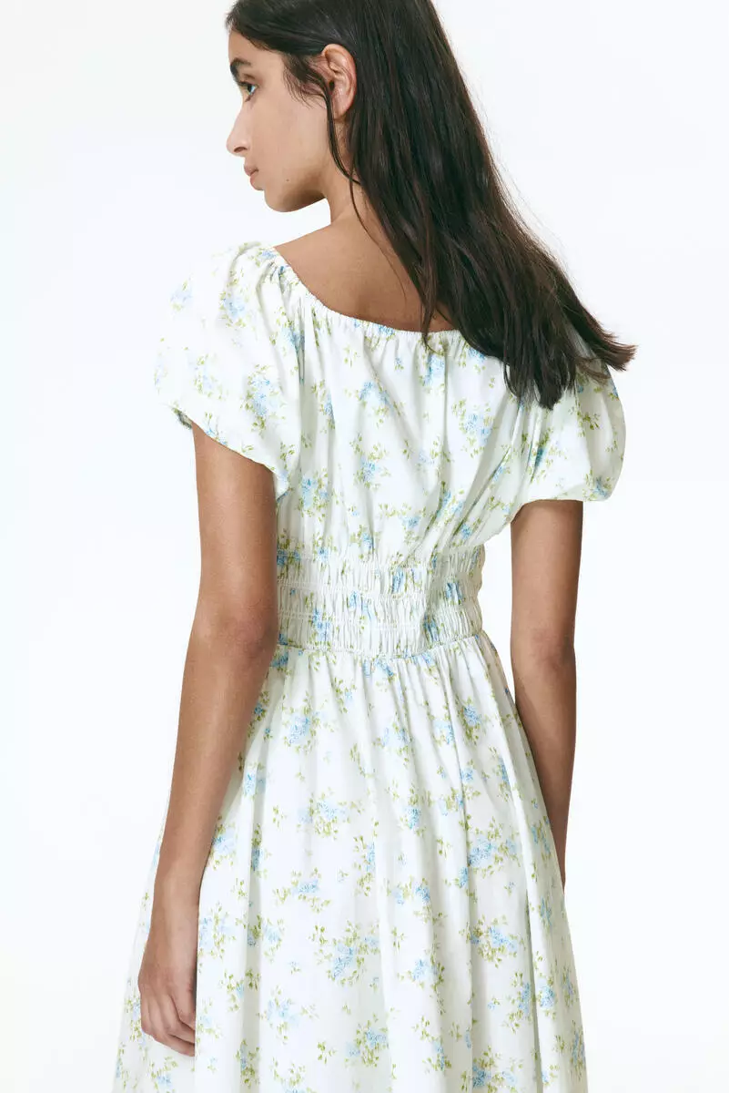 Smocked-waist dress