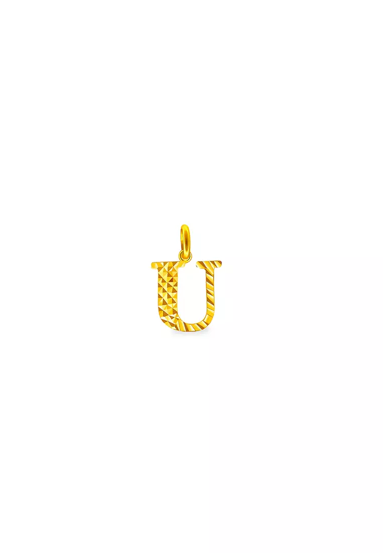 375/9K Gold Alphabet Pendant B75