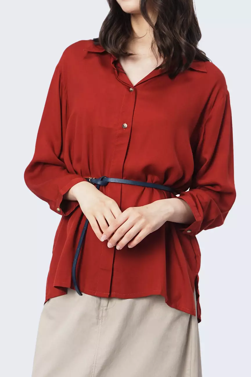 Kemeja Wanita Alizah Terracota
