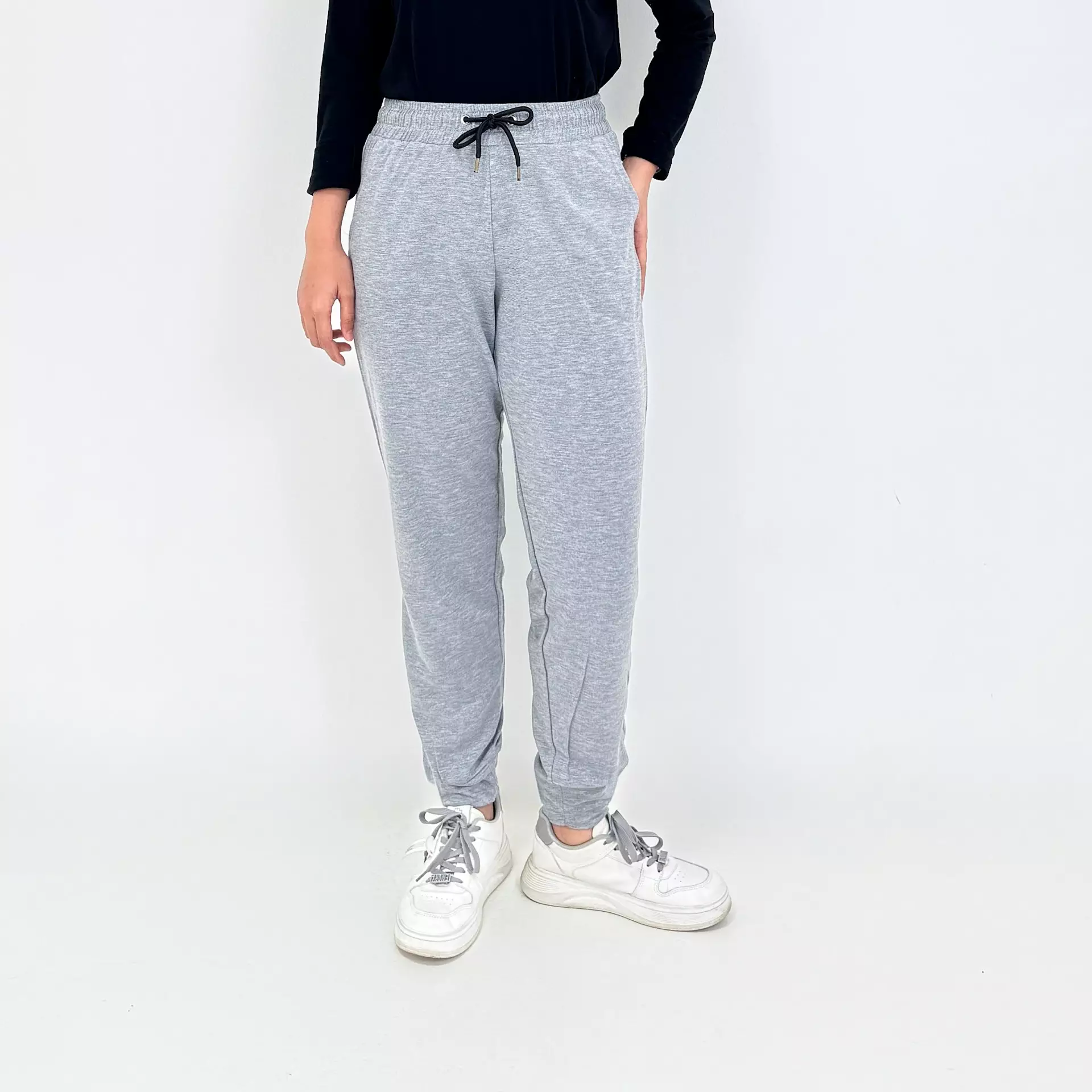 Sporty Pants Aliyah ABU ABU Celana Panjang Jogger Wanita SIZE M-XXL