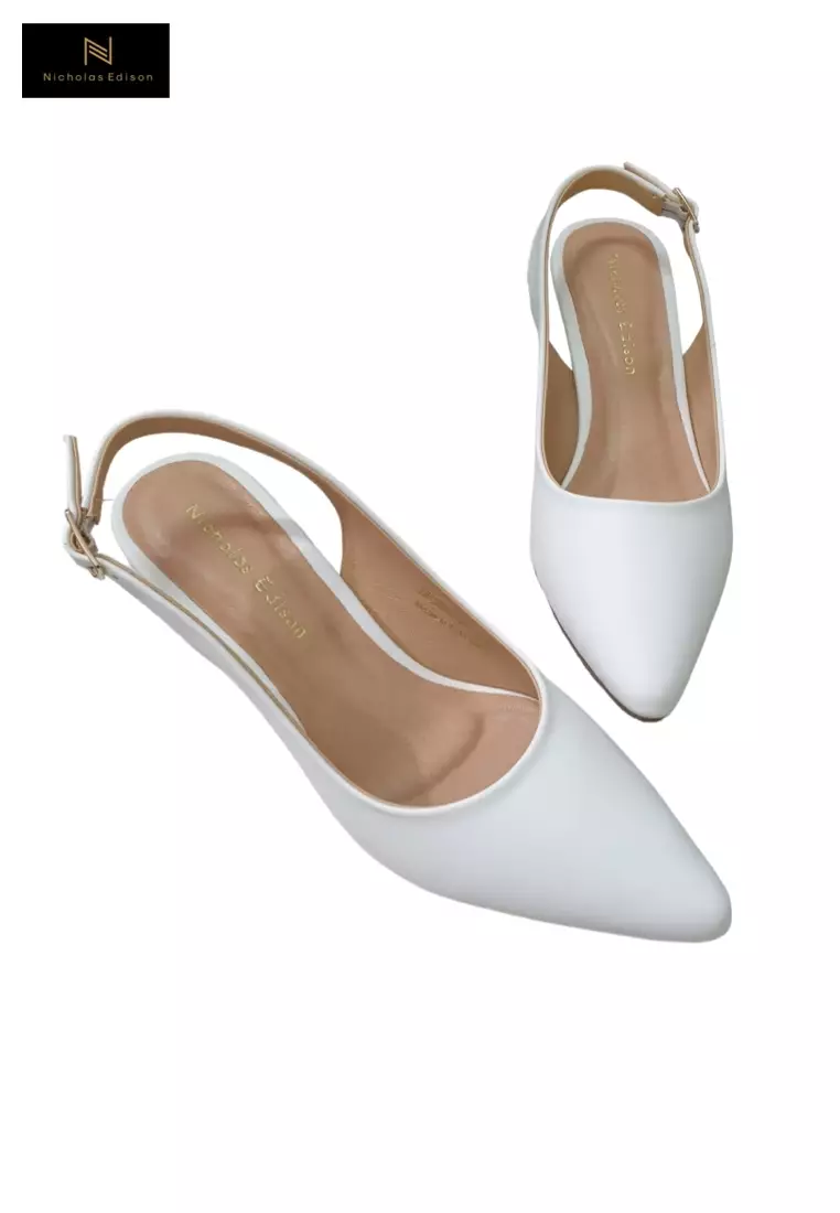 Nicholas Edison Heel Luxo White
