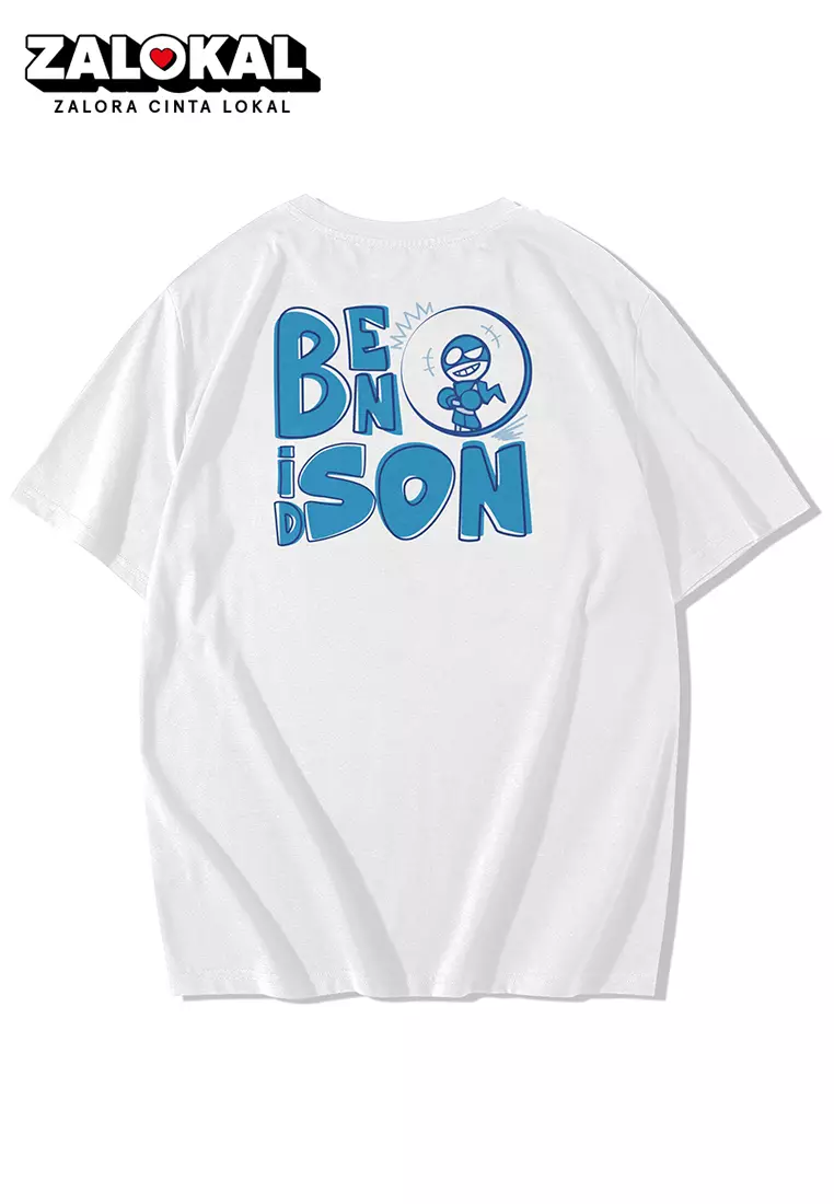 Jual Benidson Benidson Oversized Tshirt White Snapson Original