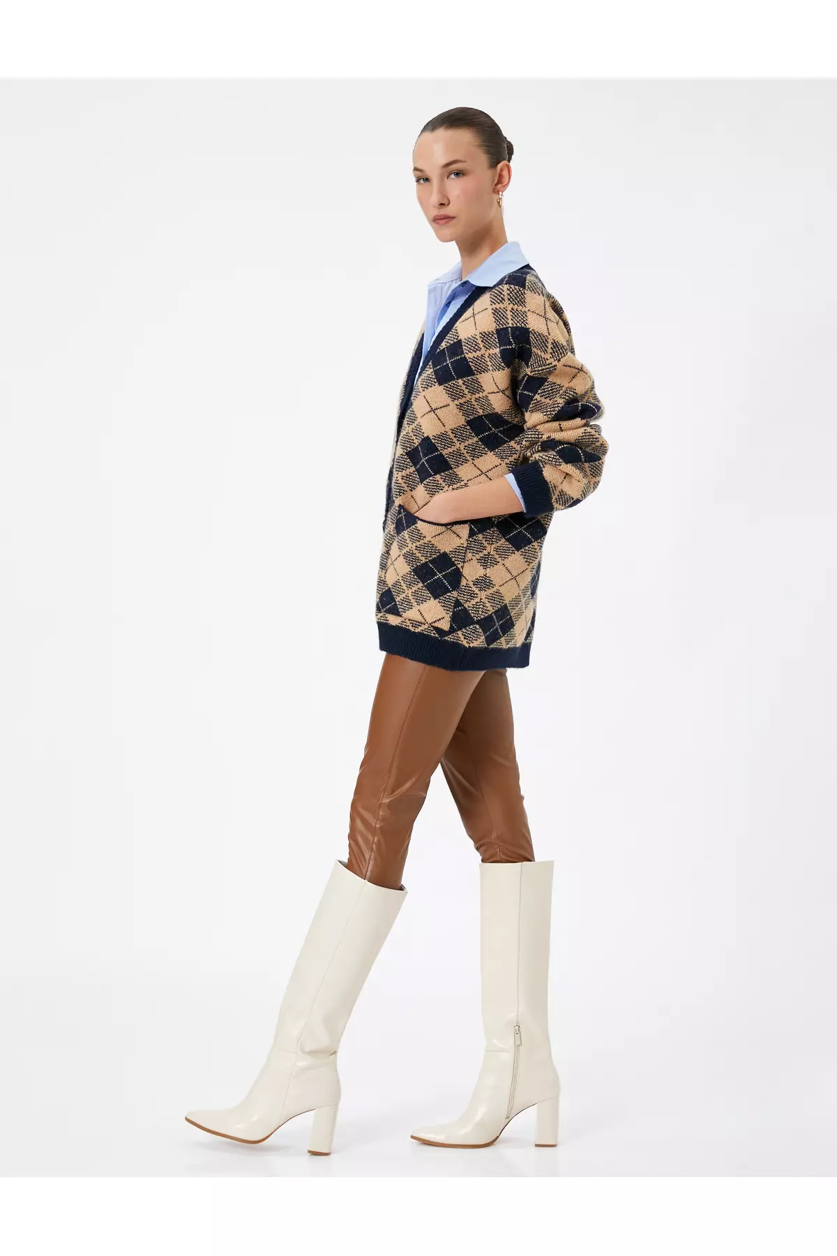 Wet look trousers next store