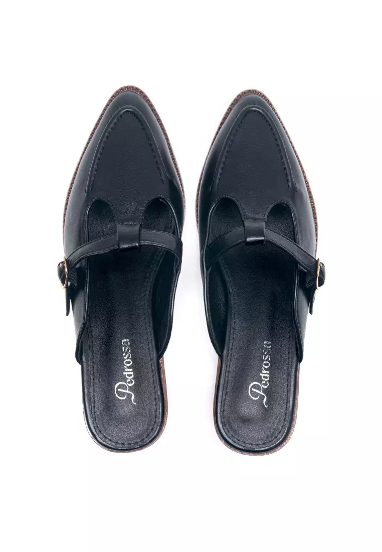 Calista Heels Mules in Black