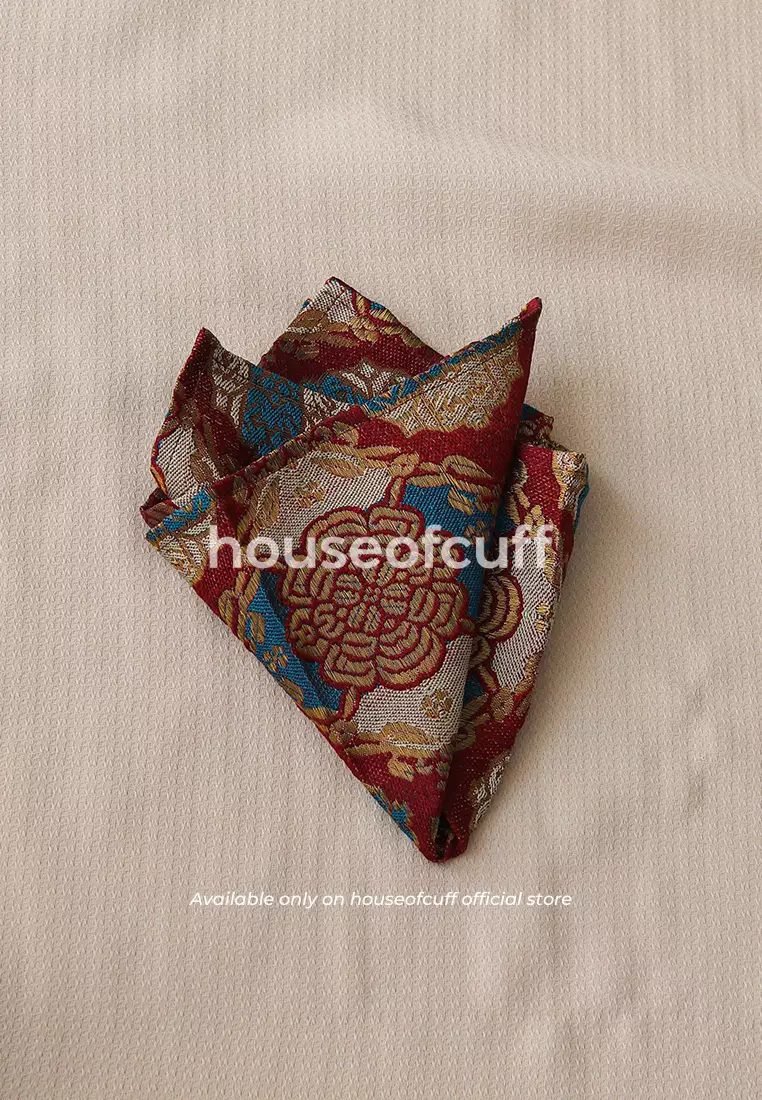 Houseofcuff dasi kupu pria bowtie pocket square batik songket