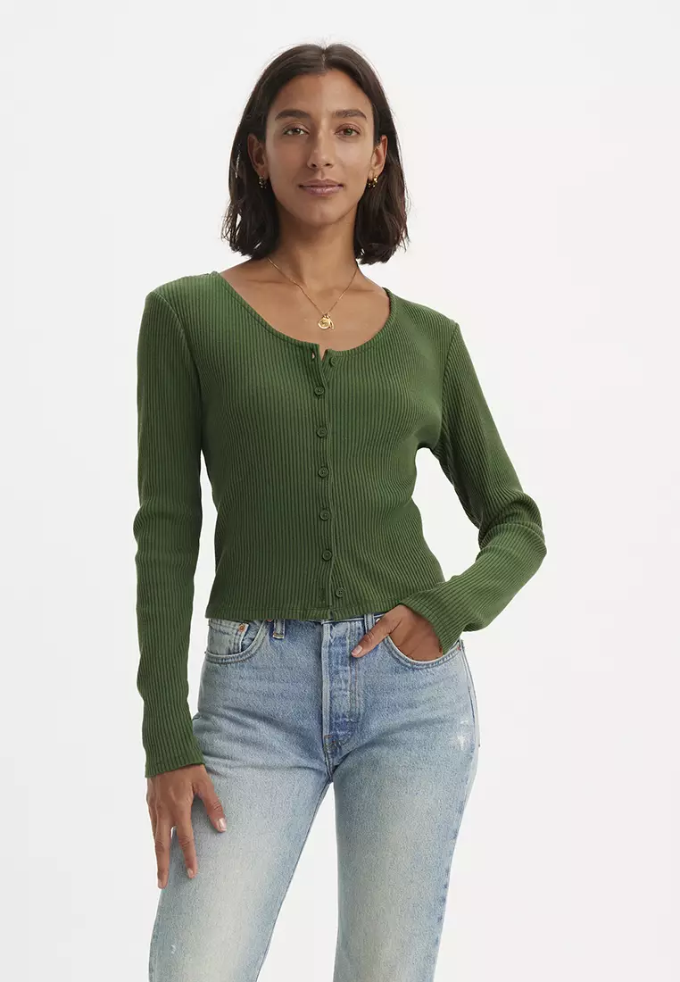 women's long sleeve levi top