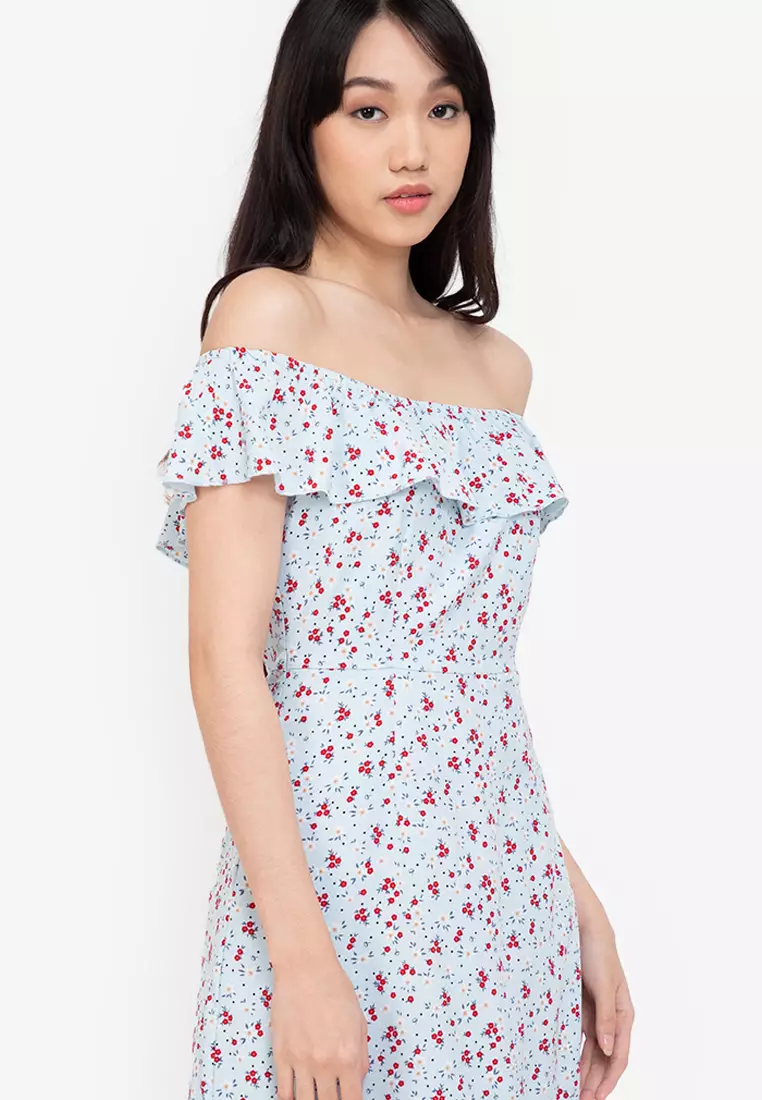ZALORA BASICS Off Shoulder Mini Dress 2023 ZALORA