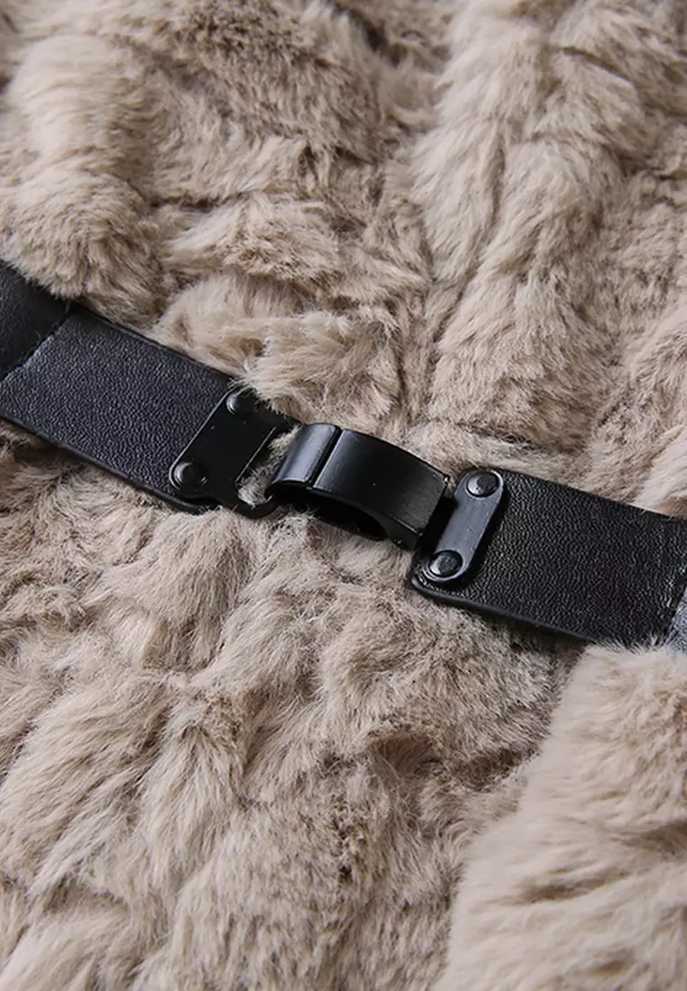 Fur vest with on sale belt