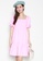 JOVET pink Puff Sleeved Smocked Dress 28912AA0017AF4GS_2