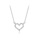 Glamorousky white 925 Sterling Silver Simple and Sweet Hollow Heart Necklace with Cubic Zirconia 1CD62ACBE56A61GS_1
