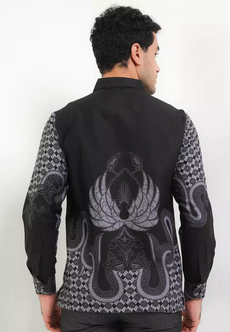 Tohpati Kemeja Batik Exclusive Premium Pria Casual Modern Lengan Panjang