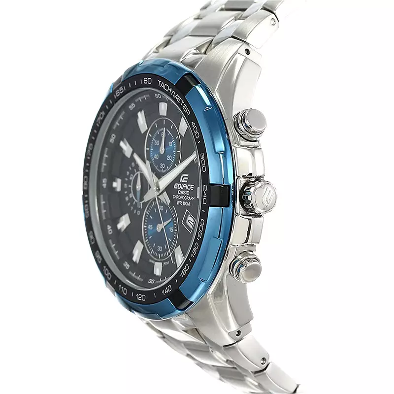 Jam Tangan Pria Casio Edifice Chronograph EF-539D-1A2VUDF Water Resistant 100M Black Dial Stainless Steel Band