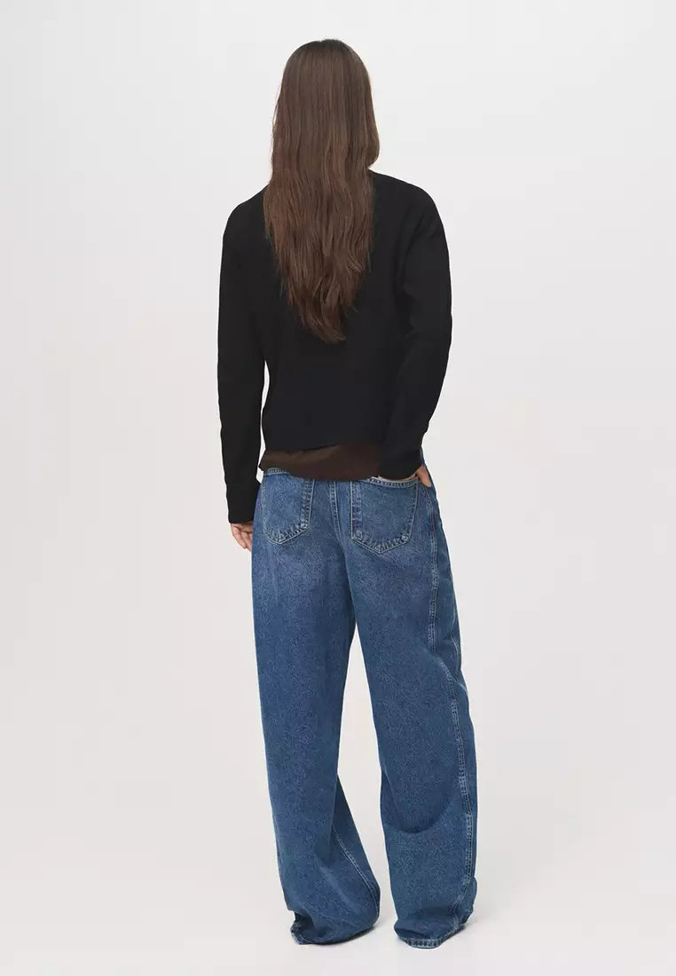 Knitted Sweater with Perkins Neck