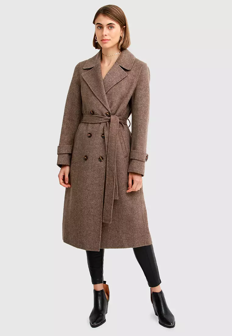 Buy Belle & Bloom Front Runner Belted Coat - Walnut Online | ZALORA ...