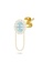 Aquae Jewels yellow Earrings Princess Chain 18K Gold and Diamonds - Yellow Gold,Aqua Marine D101EACCF6A66FGS_3