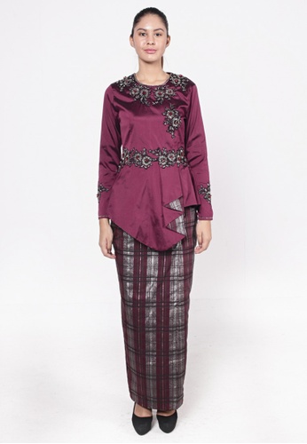 Kurung Lipat Purple from HESHDITY in Purple