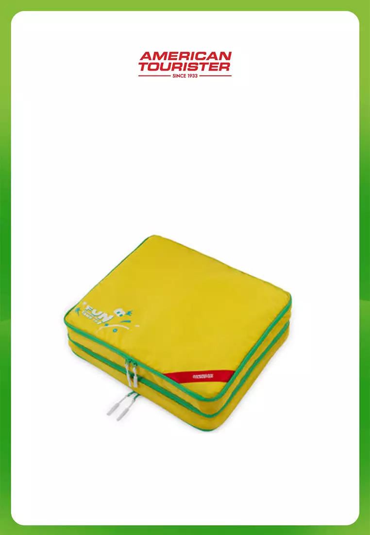 American Tourister Travel Accessories Packing Cubes with Expander - Yellow