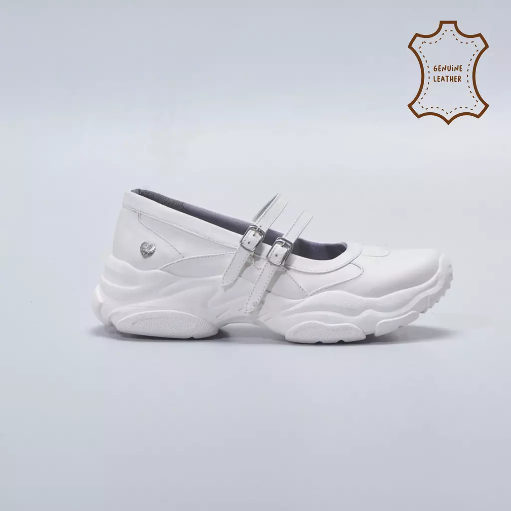 Scalia Sneakers Genuine Leather White