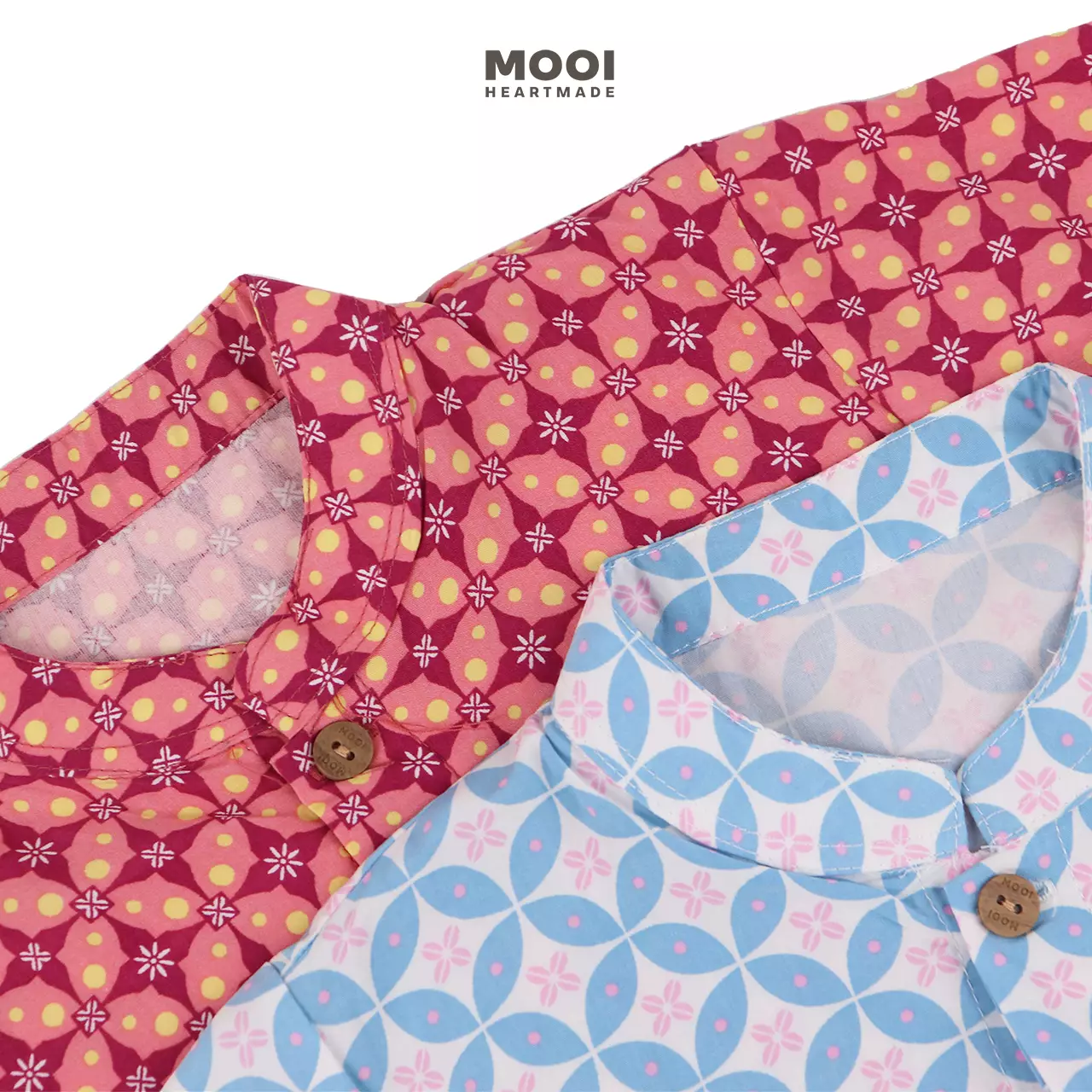 Mooi Atasan Batik Kemeja Anak Laki-Laki Sadewa Batik Shirt - Sky Blue