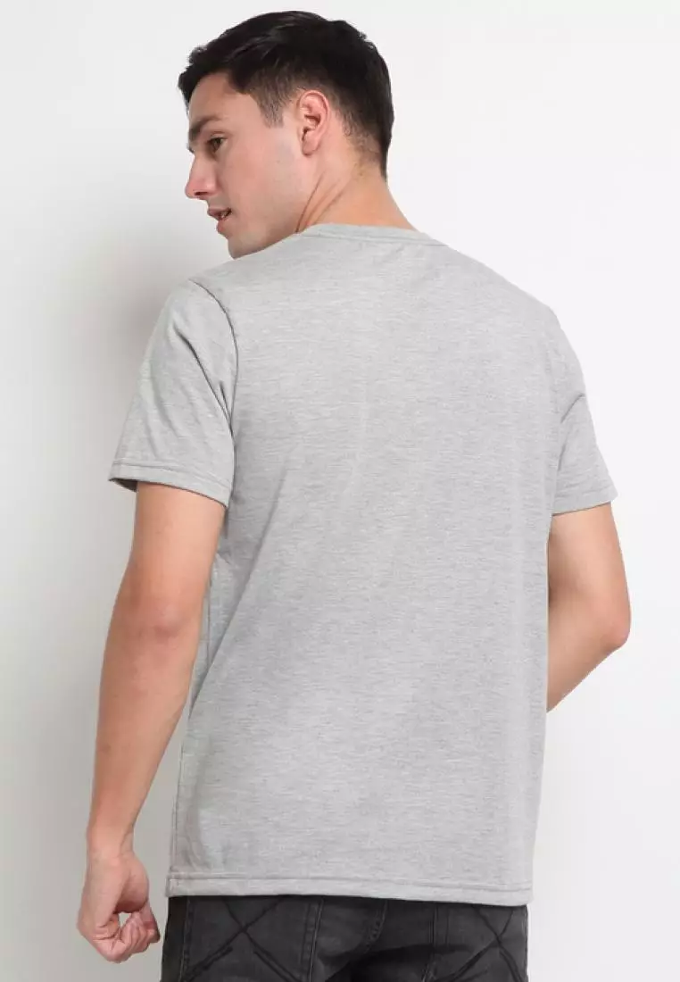 Hammer Men Basic T-Shirt | Kaos Polos Pria Reguler Lengan Pendek Grey Z1TO001A1