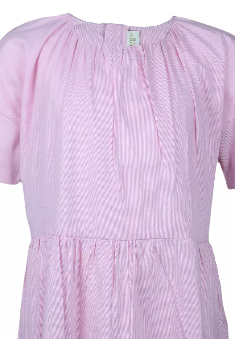 Pito Dito Girl Newt Dress Pendek Anak Pink