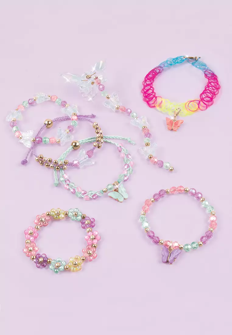 Buy Make It Real Make It Real Butterfly Jewelry Kit Set (1323) Girls  Friendship Charm Bracelet Kit with Beads Online
