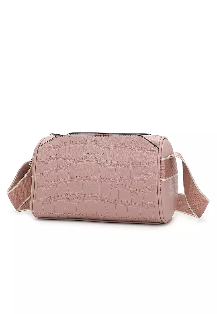 Women's Shoulder Bag / Sling Bag / Crossbody Bag (Tas Bahu / Tas Selempang Wanita) - Merah Jambu