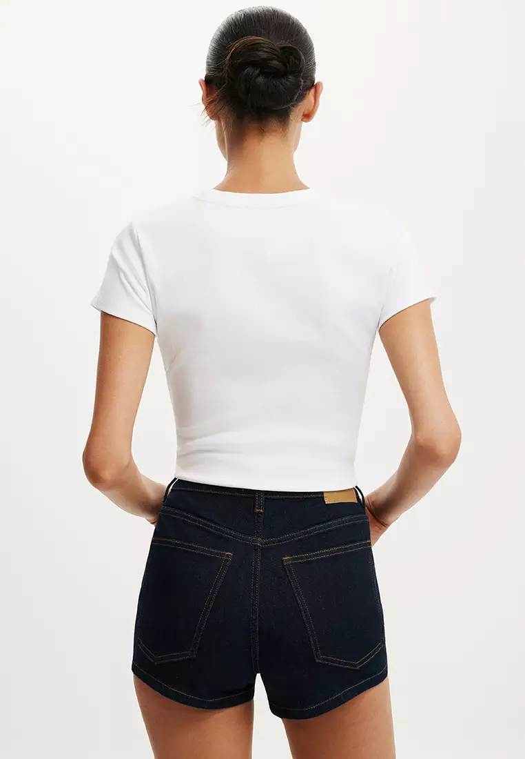 High Micro Denim Shorts