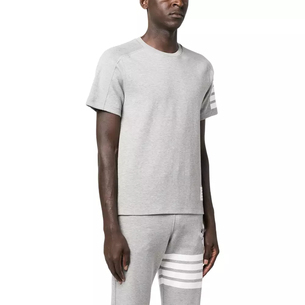 [4.4PRIL KEJUTAN HARGA] 4-Bar Stripe Sleeve T-Shirt Grey