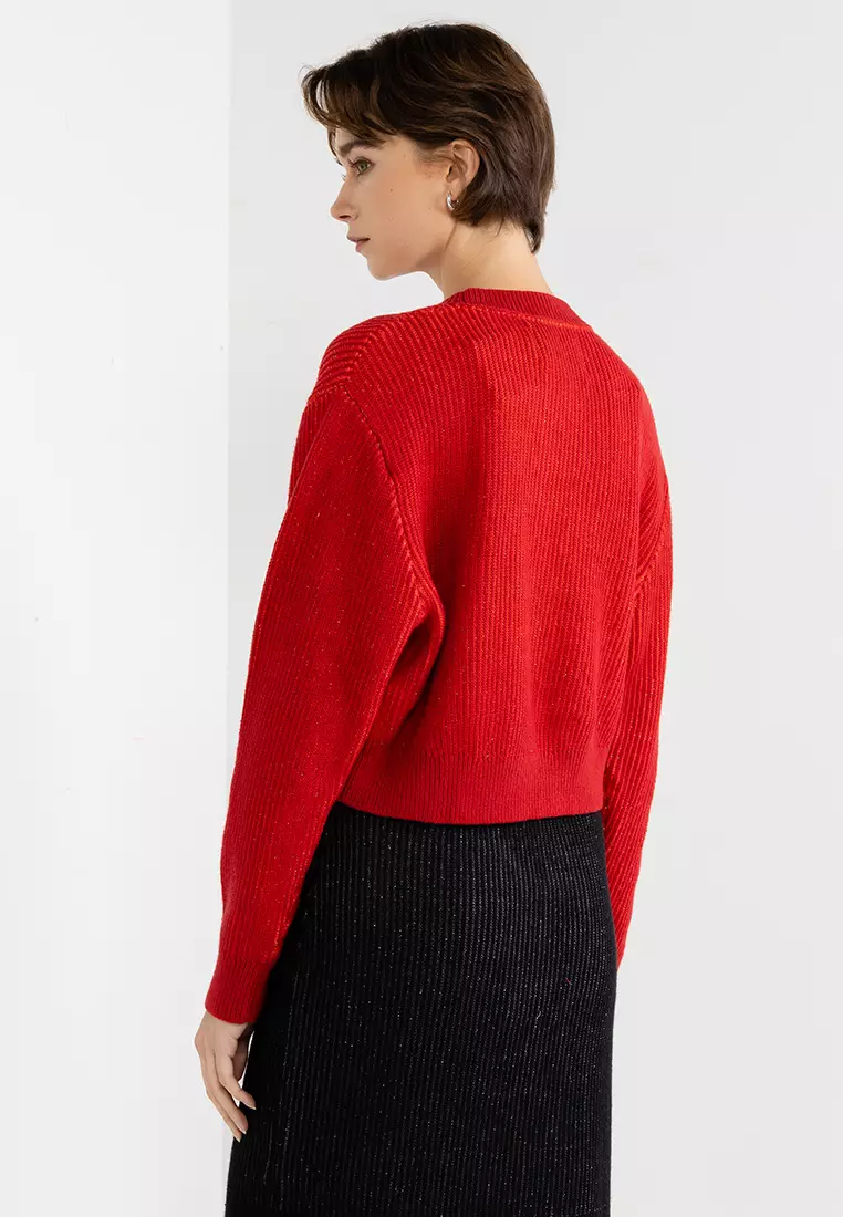 Red calvin klein discount sweater