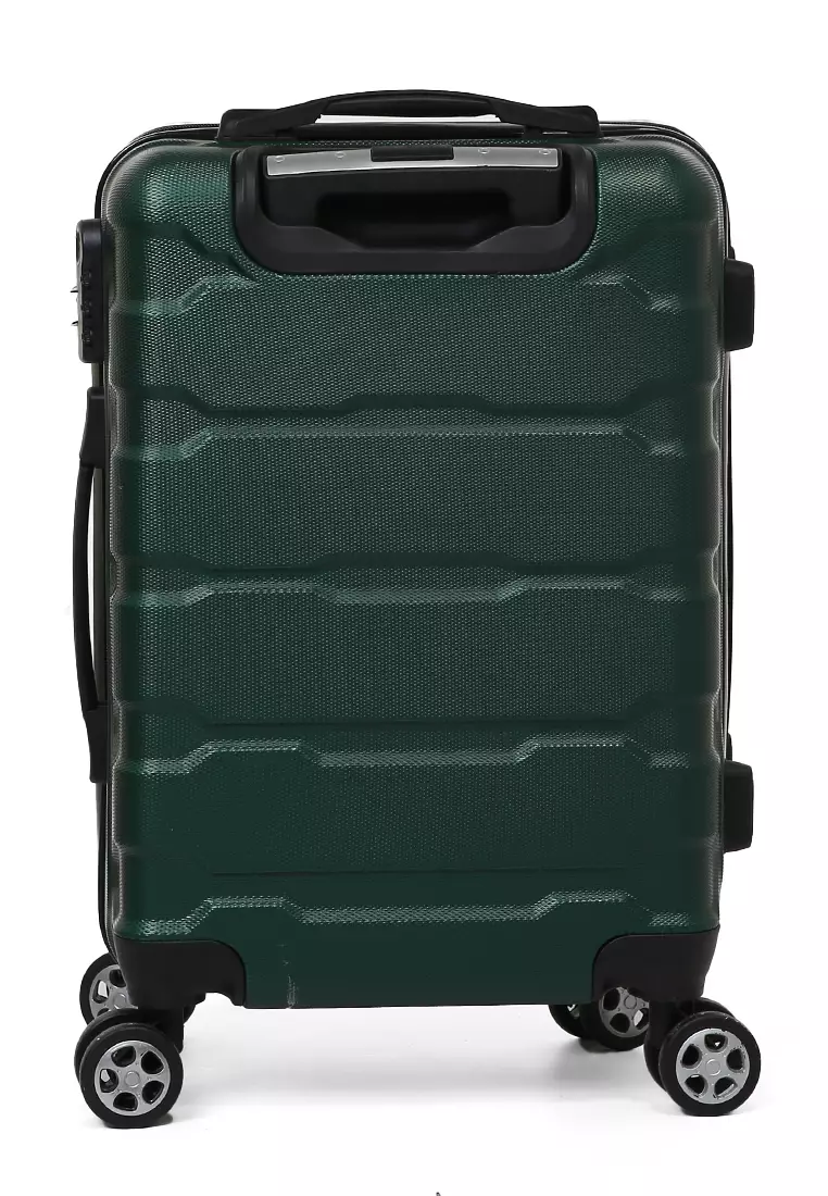 Carlton Koper Hardcase Unisex Size 20 Inch Tas Travel Combination Lock Large Compartment Material ABS+PVC Coated ORIGINAL - Green
