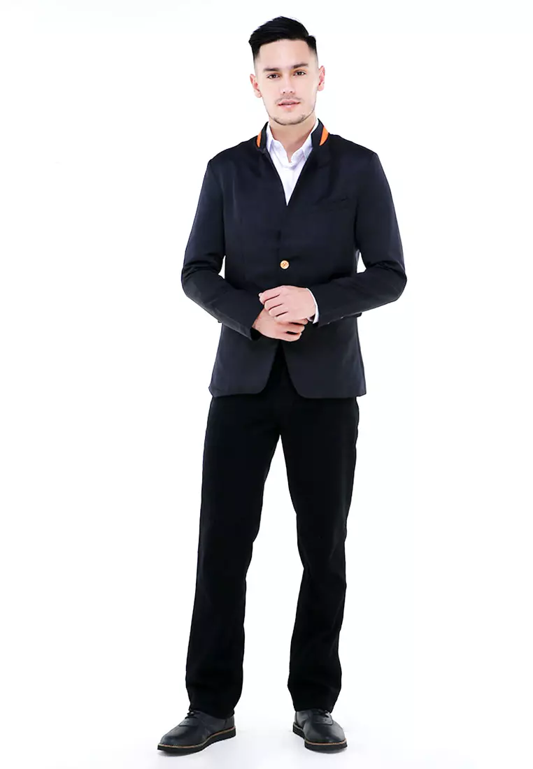 Woreq Jas Blazer Pria Classic Collar Formal Longsleeve Suit Material High Twist ORIGINAL