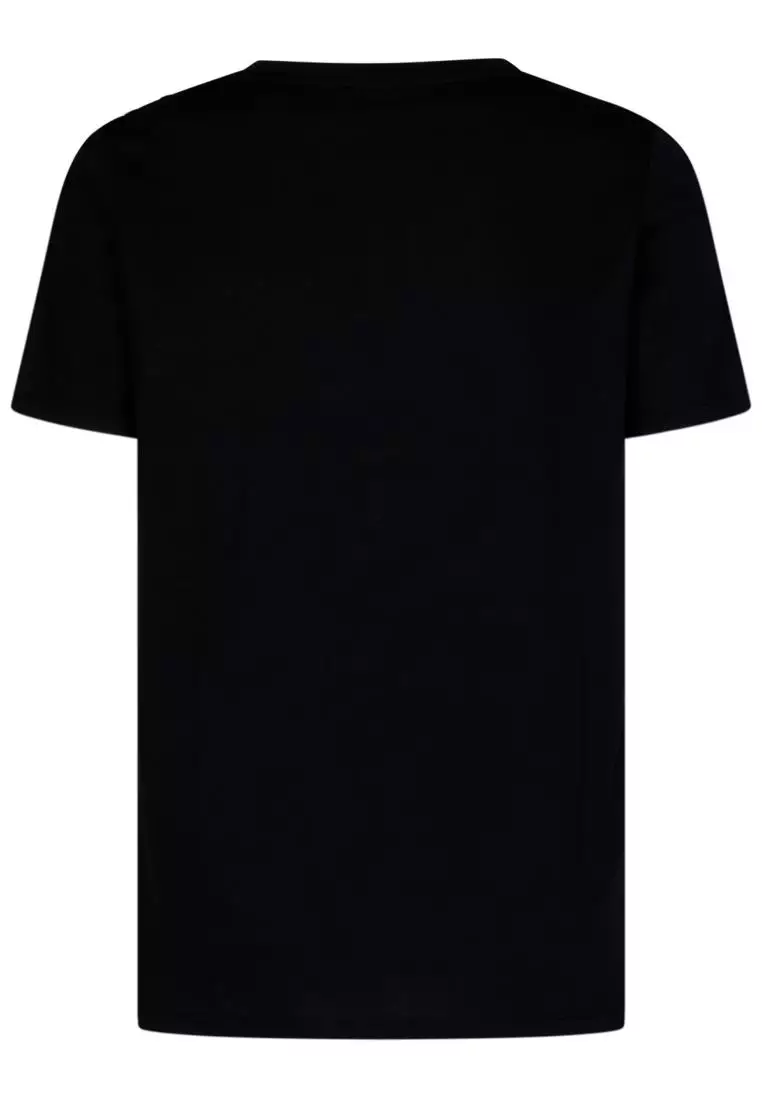 Balmain Black Jersey V-Neck Logo Bra Balmain
