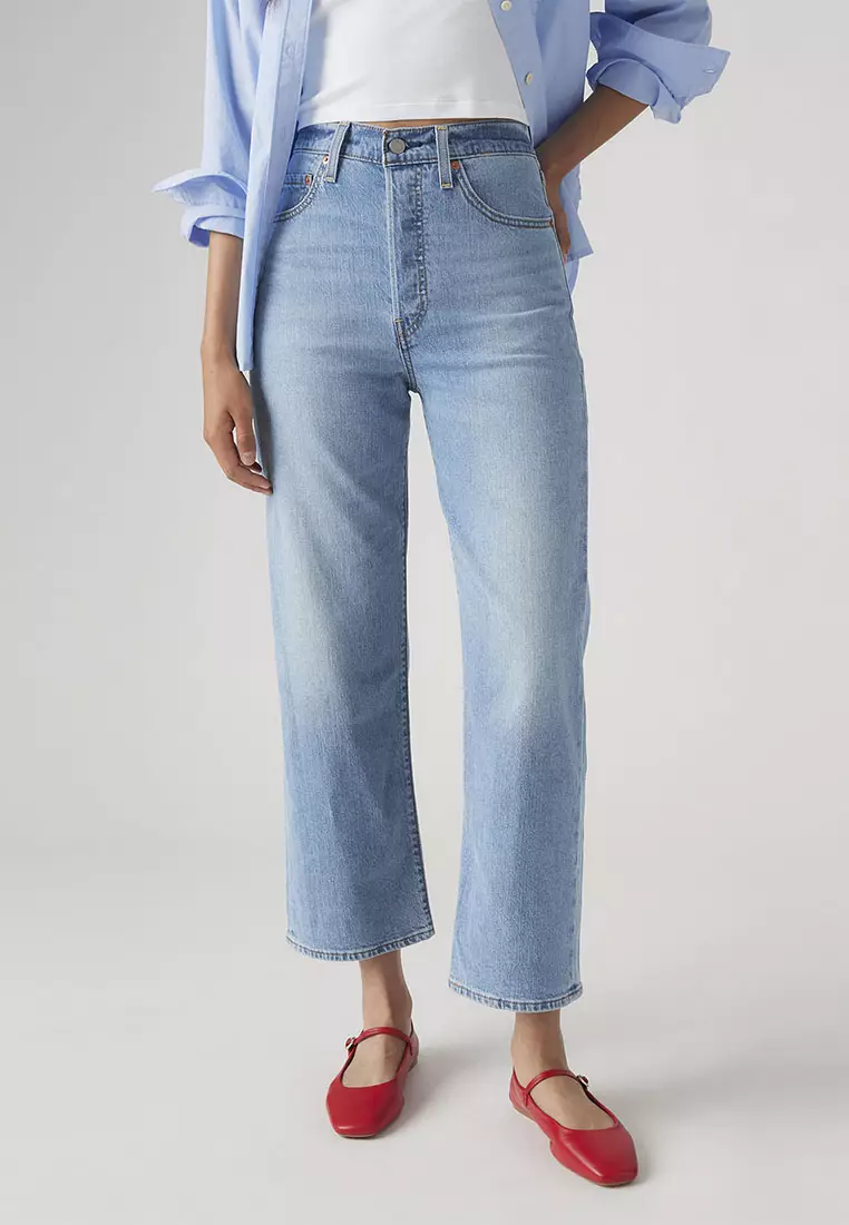 えい　再 セール】RIBCAGE STRAIGHT ANKLE AT THE READY（デニムパンツ