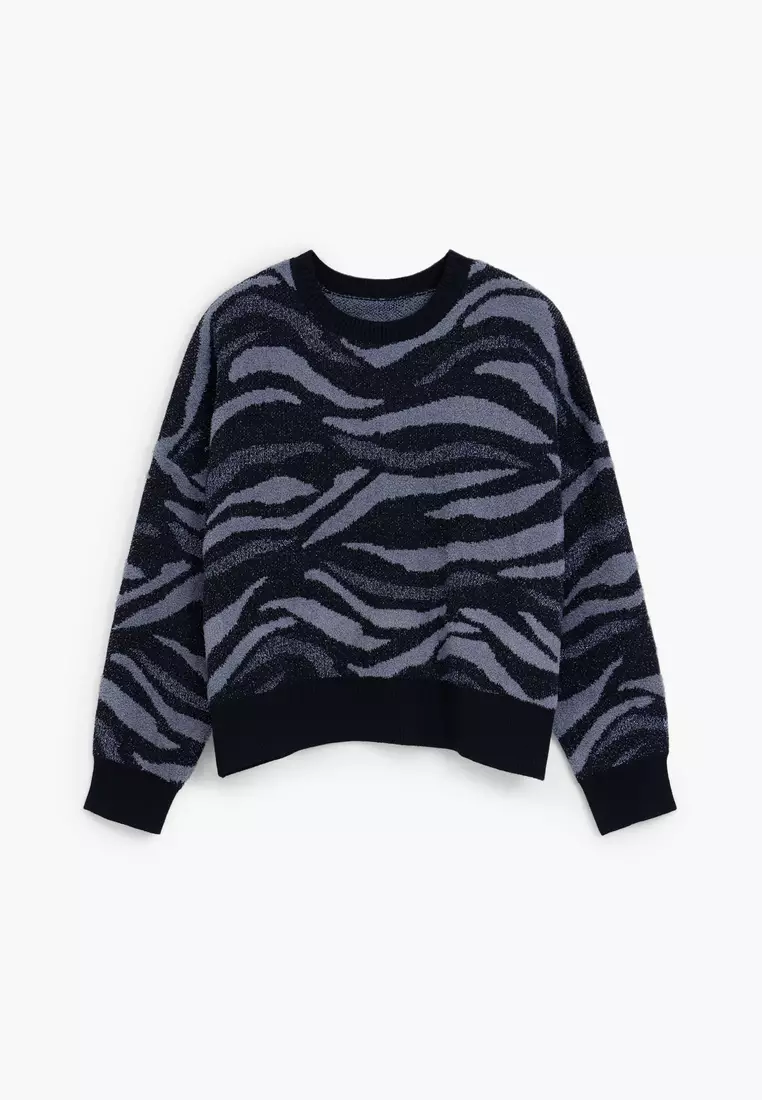Desigual Woman Animal print sweater.