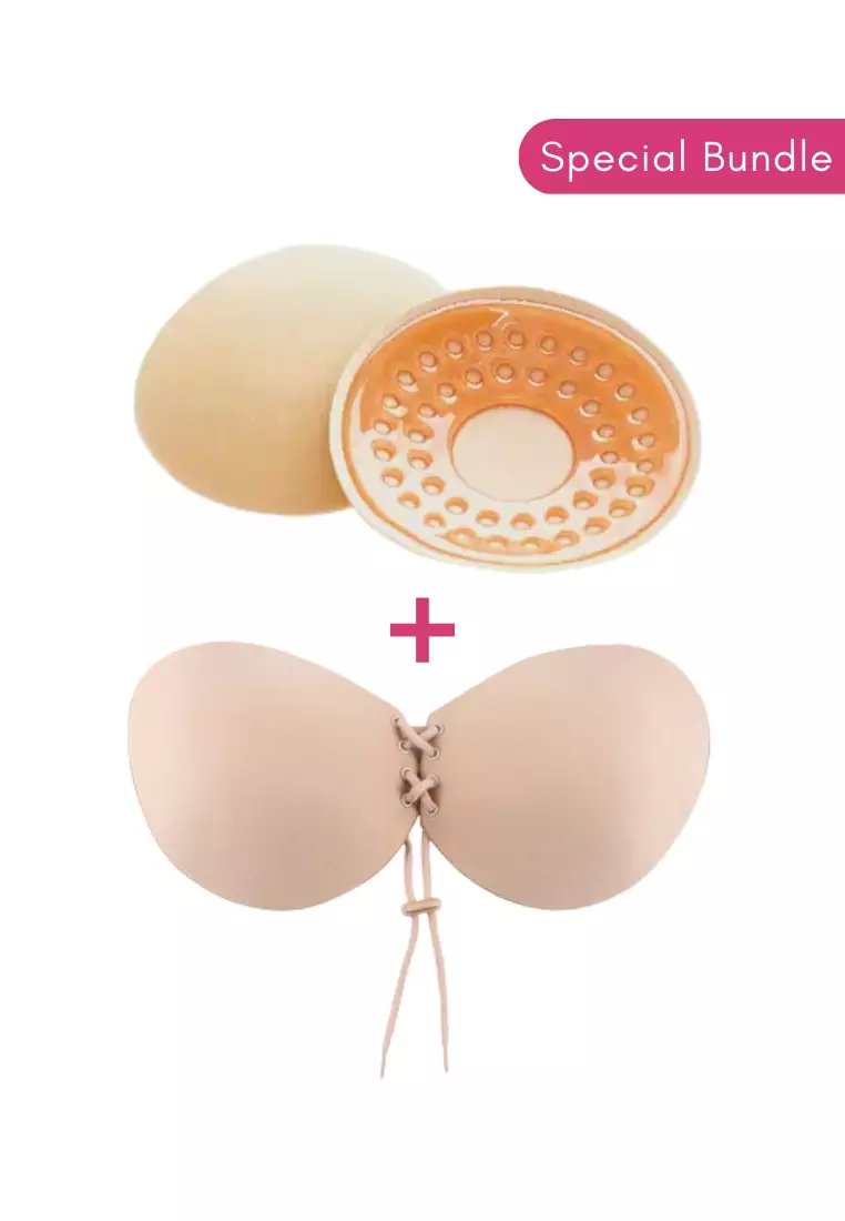 Buy Kiss & Tell 2 Pack Thick Push Up Stick On Bra in Nude 3cm加厚