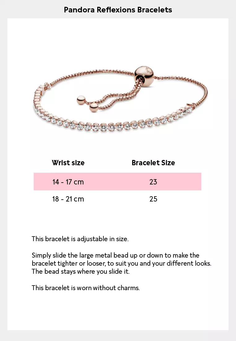 Pandora 14K Rose Gold-Plated Sparkling Slider Tennis Bracelet