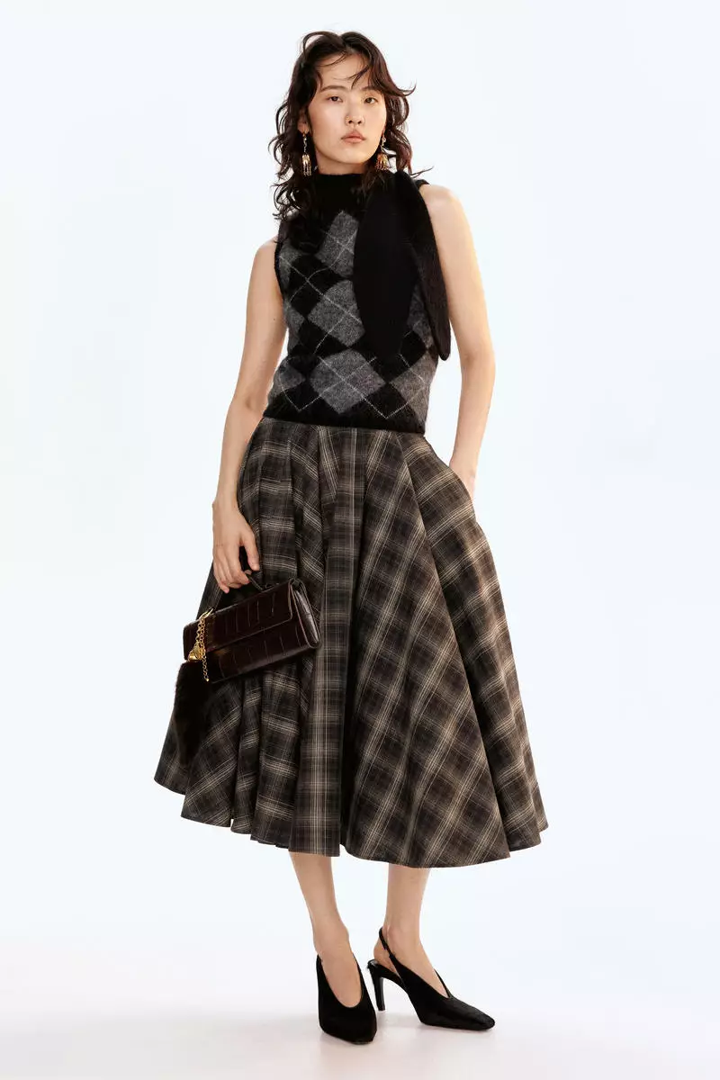 Mohair-blend scarf-collar top