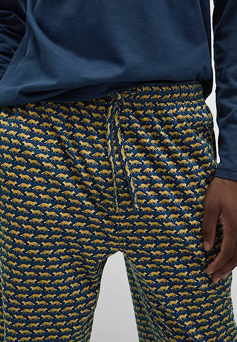 Pure Cotton Fox Print Pyjama Set