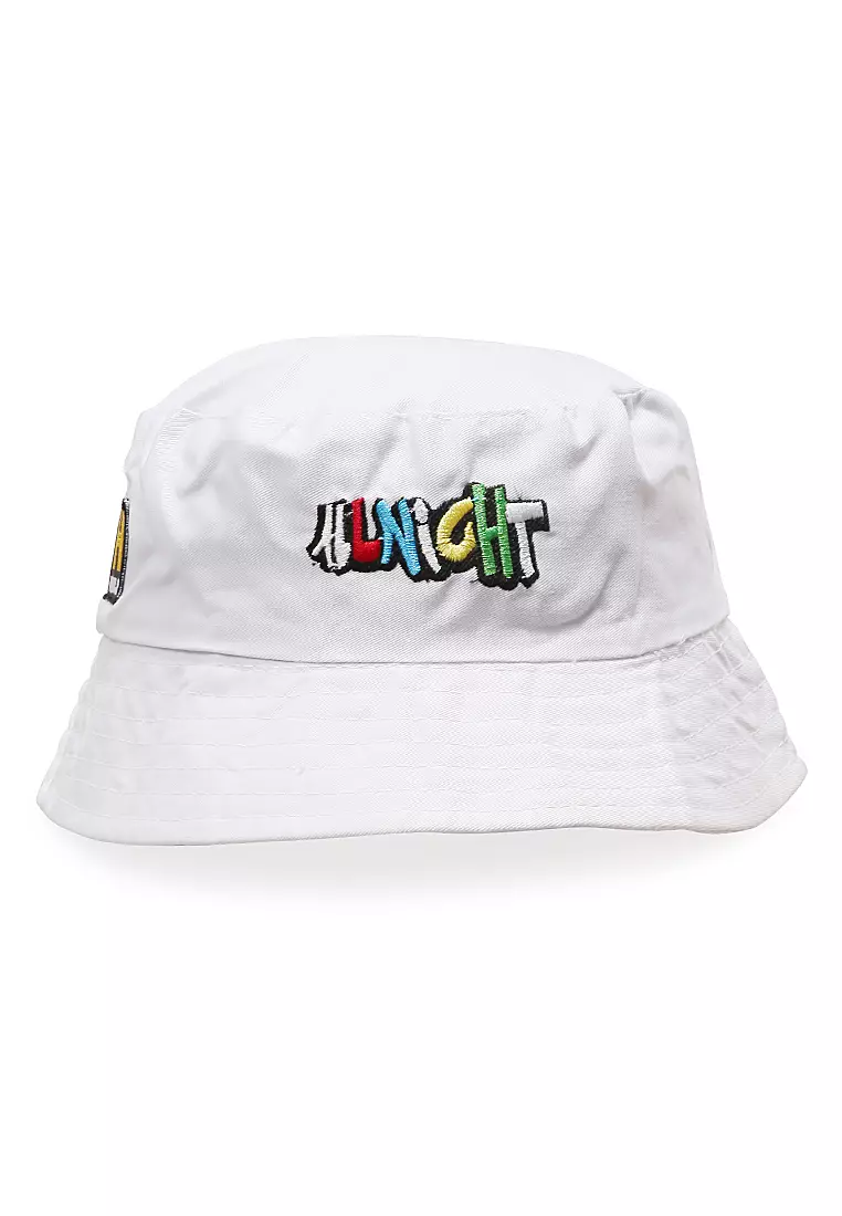 Zorke Bucket Hat Pria Casual Stylish Motive All Night Comfortable Material Drill ORIGINAL - White