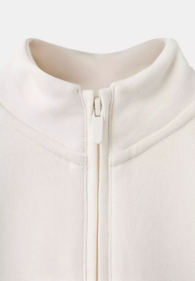 Perkins-Neck Cotton Sweater