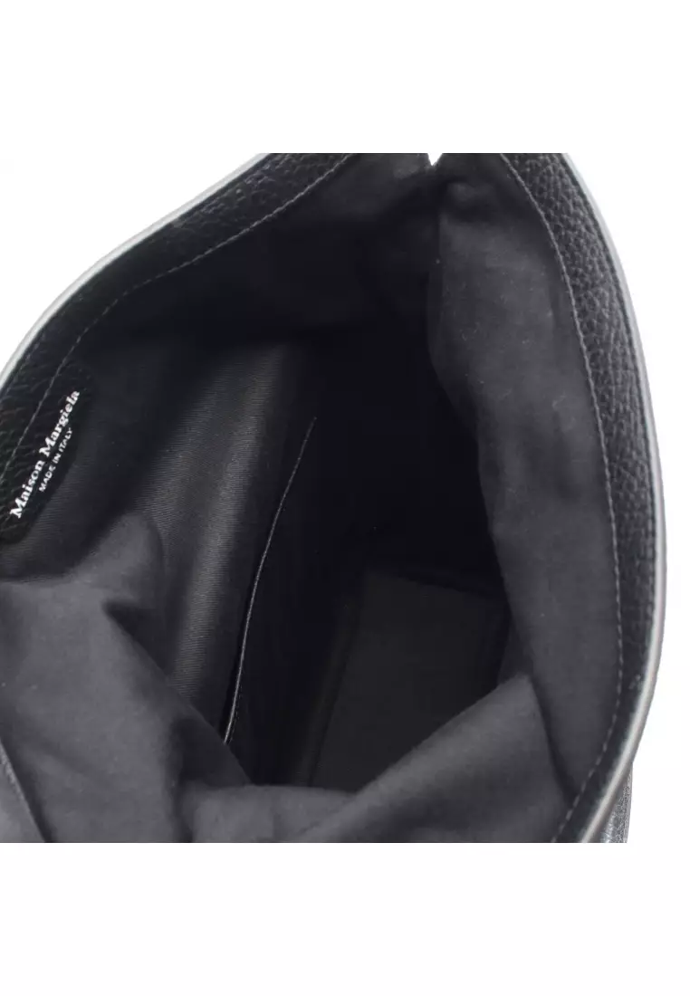 Pre-Loved Maison Margiela 5AC Handbag tote bag canvas leather black 2WAY