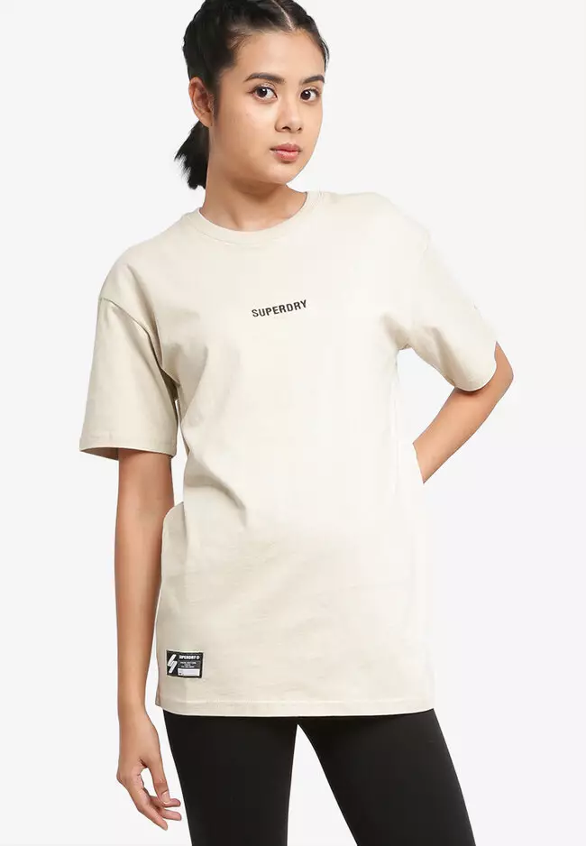 Superdry Ringspun Kowloon Boyf T-Shirt Grey