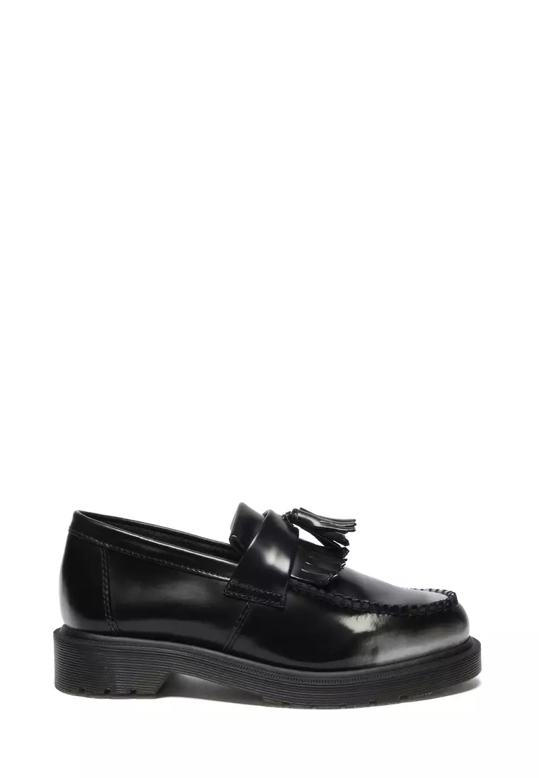 Adrian Tassel Arcadia Rub Off Leather Sliver Loafers - Women