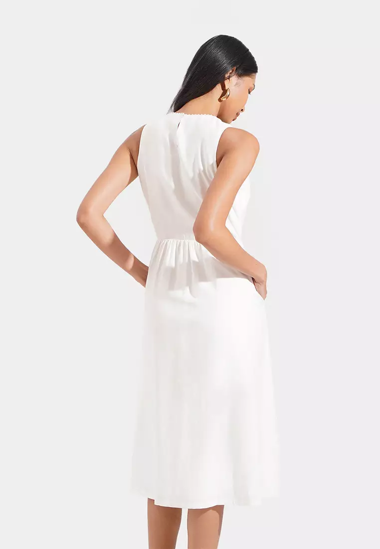 Sleeveless Wrap Midi Dress