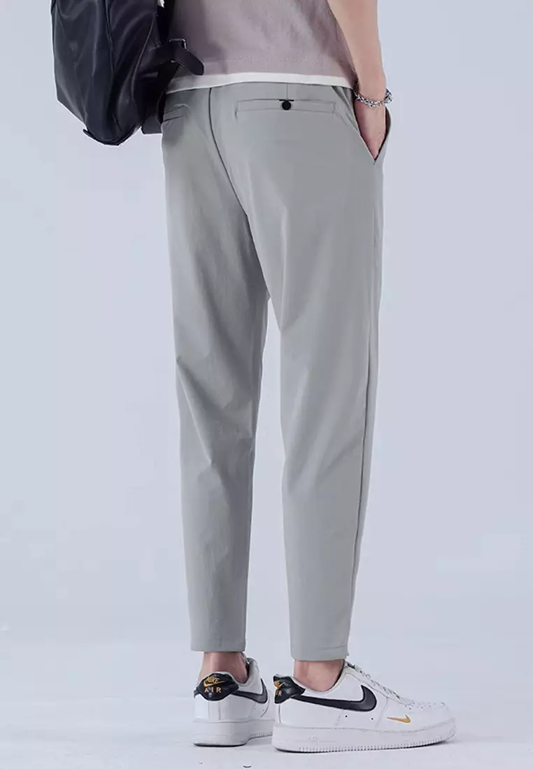 Light gray top ankle pants